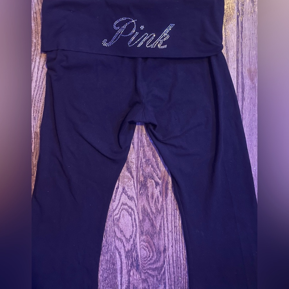 BLACK PINK VS FLARE BLING LEGGINGS